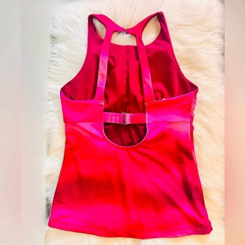 NWOT Athleta Maldives Bra Cup 34 B/C Pink/Magenta Tankini Swim Top! ❤️